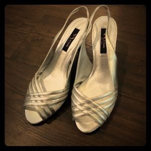Nina silver heels